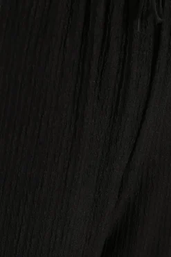 Quiz Textured Palazzo Trousers Black Hot