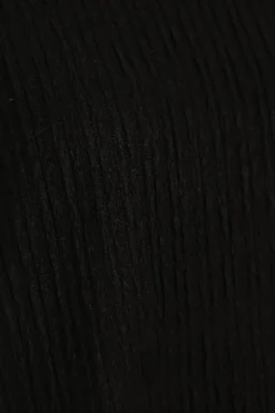 Quiz Textured T-Shirt Black Online