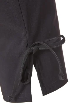 Quiz Black Tie Detail Capri Trousers Outlet