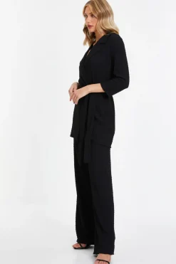 Quiz Black Tie Front Blazer Discount