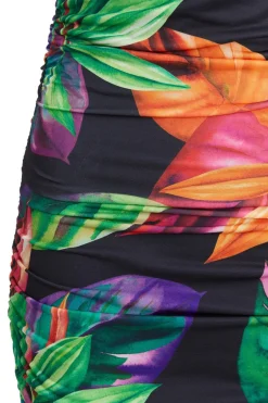 Quiz Black Tropical Print Mini Dress Online