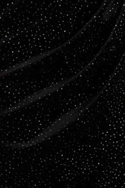 Quiz Black Velvet Glitter Maxi Dress