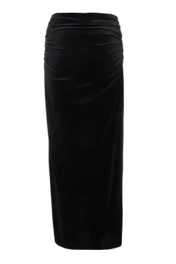 Quiz Black Velvet Maxi Skirt Sale