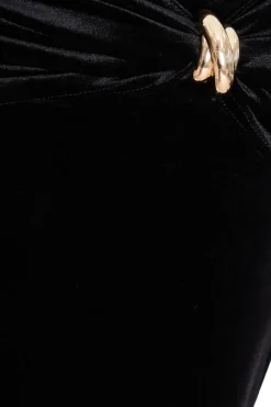 Quiz Black Velvet Maxi Skirt Sale