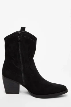 Quiz Black Western Ankle Boots Discount