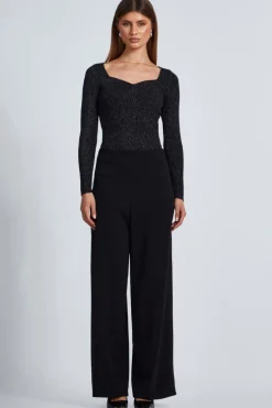 Quiz Wide Leg Trousers Black Outlet