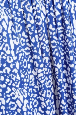 Quiz Blue Animal Print Bardot Midi Dress Hot