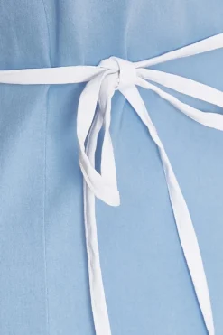 Quiz Blue Bow Detail Mini Dress Sale