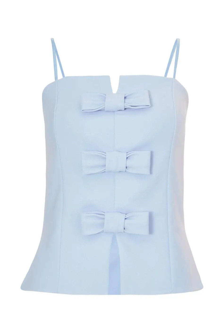 Quiz Bow Front Strappy Top Blue