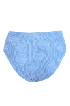 Quiz Blue Crinkle High Waist Bikini Bottoms Discount