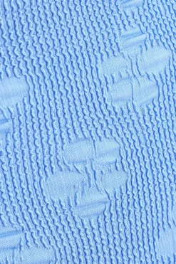 Quiz Blue Crinkle High Waist Bikini Bottoms Discount