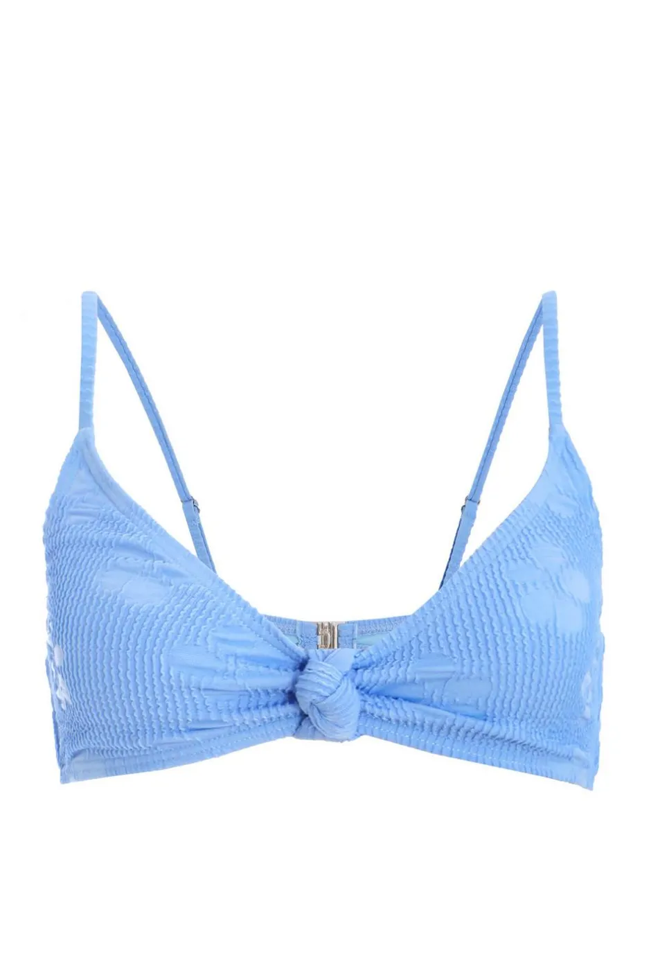 Quiz Blue Crinkle Knot Bikini Top Best