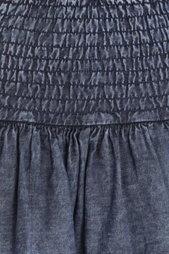 Quiz Blue Denim Frill Mini Skirt Online