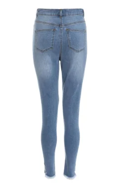 Quiz Blue Denim  Ripped Jeans