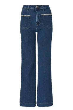 Quiz Blue Diamante Front Pocket Jeans