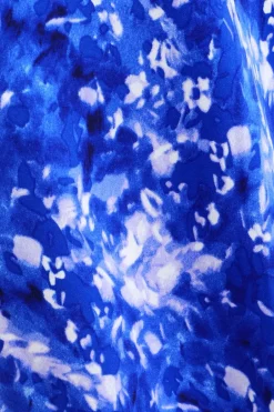 Quiz Blue Ditsy Floral Satin Midaxi Dress Discount