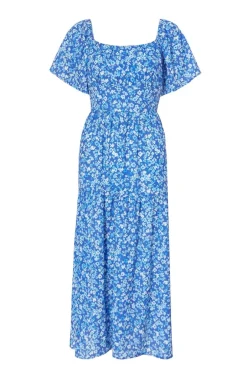 Quiz Floral Print Midi Dress Blue Best
