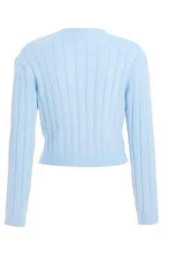 Quiz Fluffy Knit Jumper Blue Discount