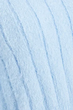 Quiz Fluffy Knit Jumper Blue Discount