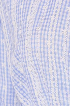 Quiz Blue Gingham Crop Top Sale