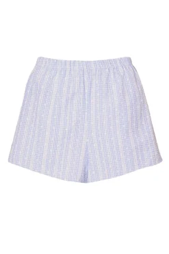 Quiz Blue Gingham Shorts Clearance