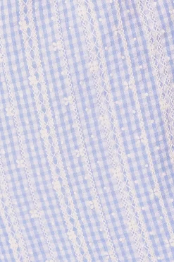 Quiz Blue Gingham Shorts Clearance
