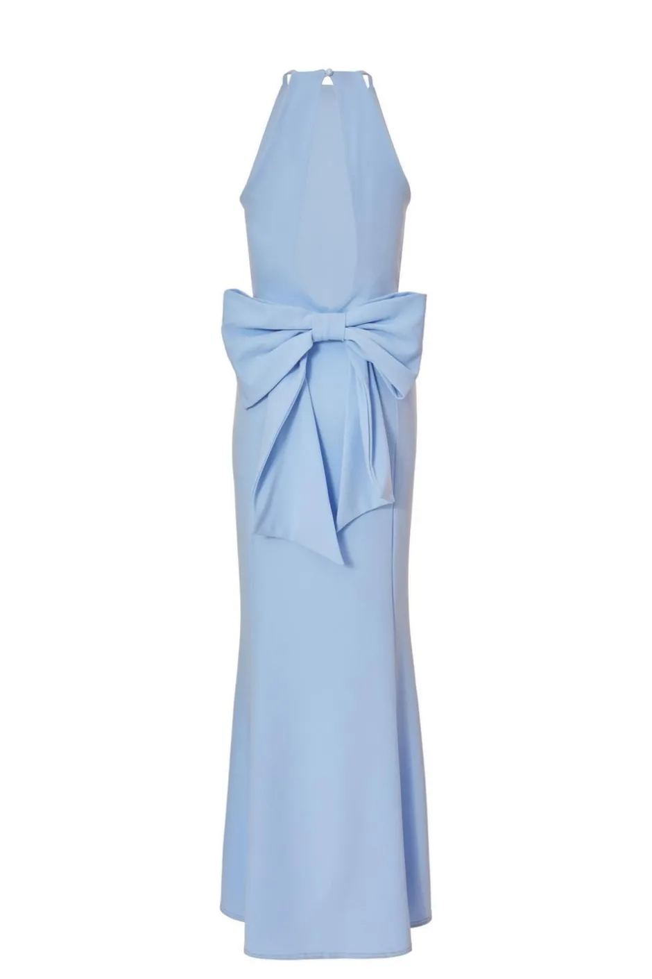 Quiz Halter Neck Fishtail Maxi Dress Blue Online