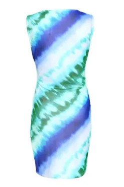 Quiz Blue Ombre Mesh Bodycon Dress Clearance