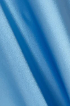 Quiz Blue Satin Bandeau Midaxi Dress Clearance