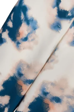 Quiz Blue Satin Marble Print Trousers Online
