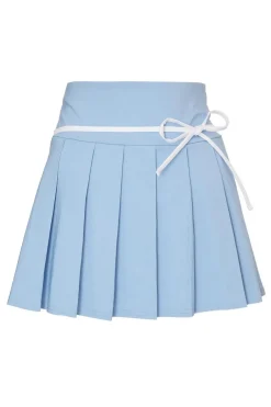 Quiz Blue Tie Detail Skirt Sale