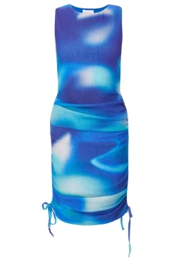 Quiz Blue Tie Side Mini Dress Outlet