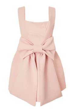 Quiz Bow Skater Dress Blush Outlet
