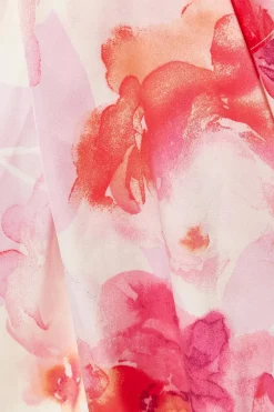 Quiz Blush Floral Print Midi Dress