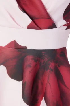 Quiz Blush Floral Skater Dress Online