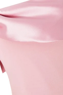 Quiz One Shoulder Maxi Dress Blush Clearance