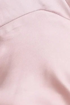Quiz Blush Pink Satin Wrap Maxi Dress Outlet