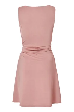 Quiz Blush Ruched A-Line Mini Dress Online