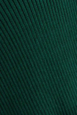 Quiz Knit Diamante Crop Top Bottle Green Online