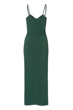 Quiz Knot Detail Midaxi Dress Bottle Green Discount