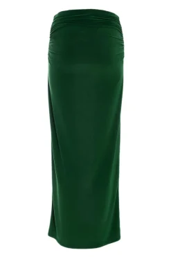 Quiz Maxi Skirt Bottle Green Sale