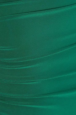 Quiz One Shoulder Midaxi Dress Bottle Green Best