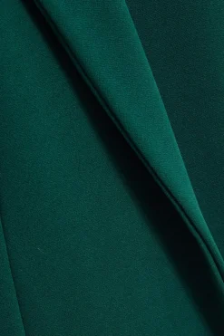 Quiz Ruched Sleeve Blazer Bottle Green Clearance