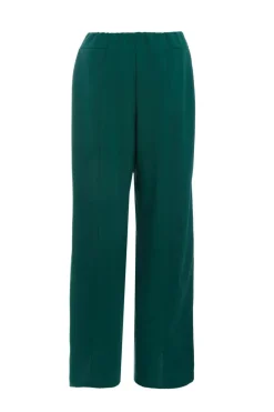 Quiz Wide Leg Trousers Bottle Green