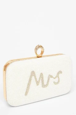 Quiz Bridal Gold Pearl Box Bag Hot