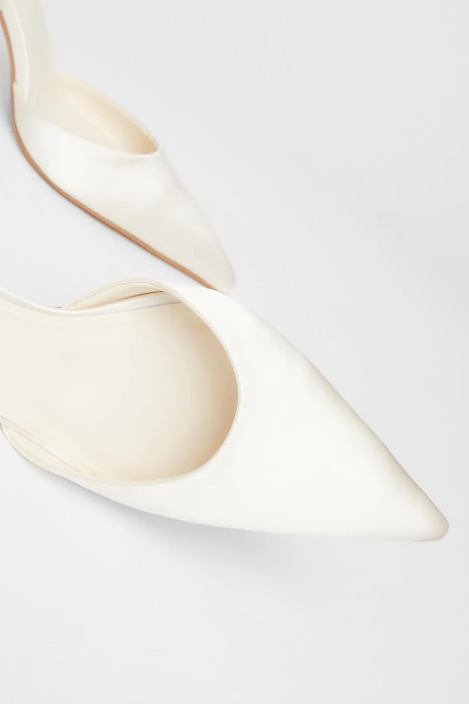 Quiz Bridal White Satin Court Heels Clearance