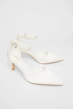 Quiz Bridal White Satin Court Heels Online