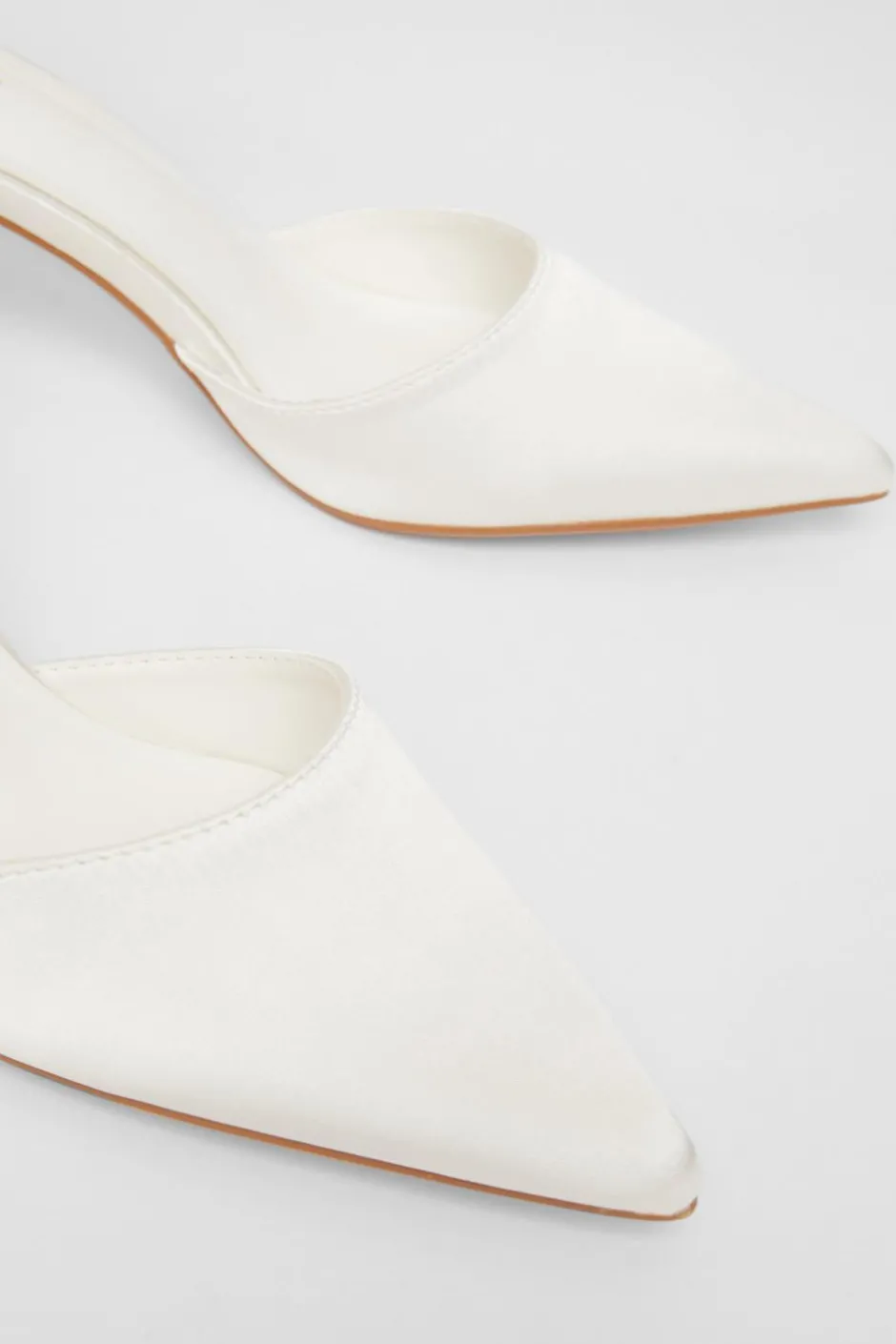 Quiz Bridal White Satin Court Heels Online