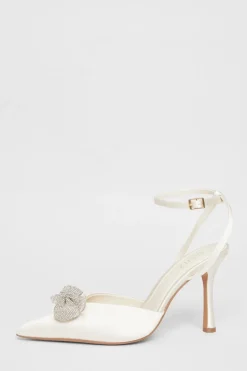 Quiz Bridal White Satin Court Heels Best