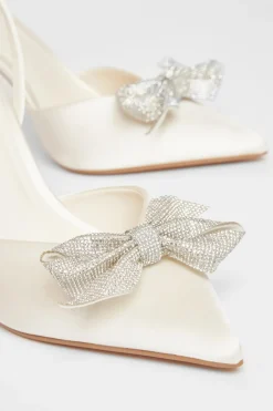 Quiz Bridal White Satin Court Heels Best